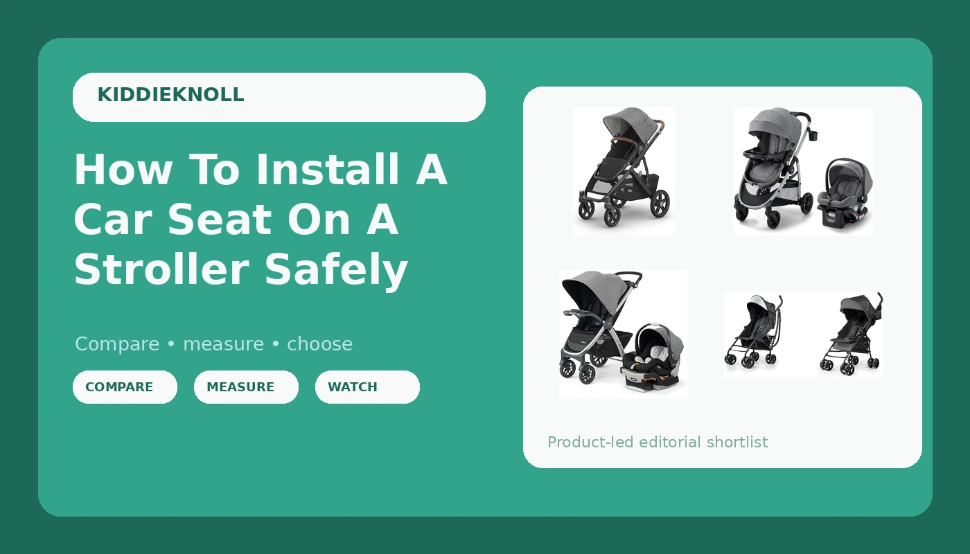 How To Install A Car Seat On A Stroller Safely - KiddieKnoll review with measurements and honest opinion