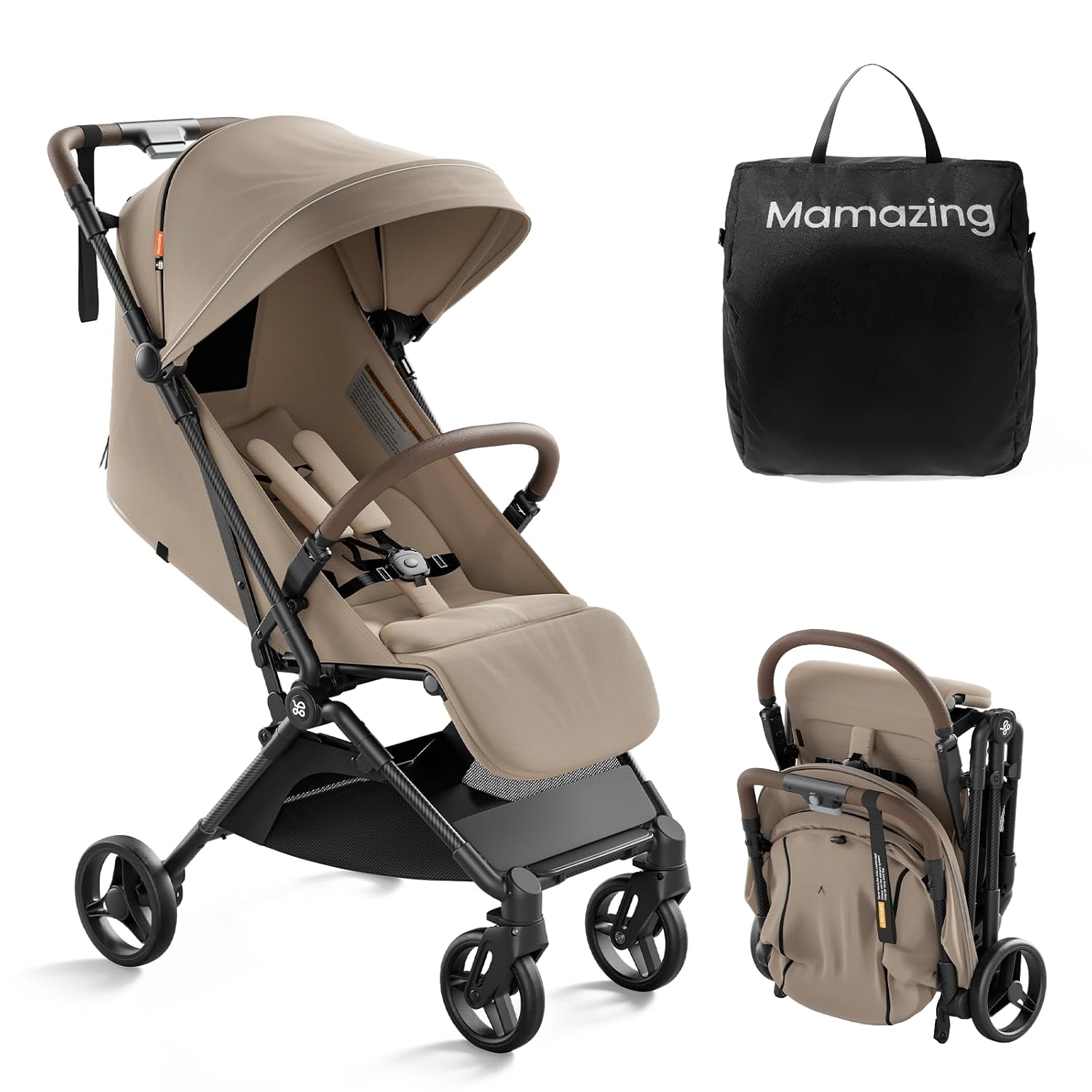 Mamazing Ultra Air Lightweight Baby Travel Stroller with Carbon Fiber Frame